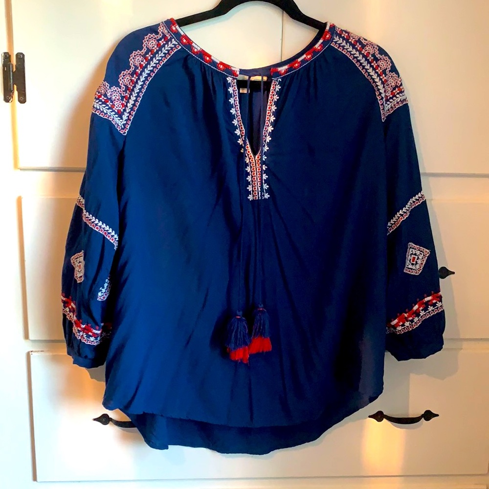 Loft Red, White and Blue Blouse